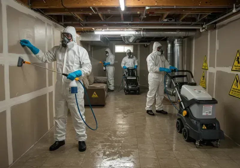 Basement Moisture Removal and Structural Drying process in North Sioux City, SD